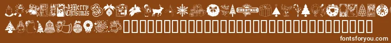 ChristmasTime Font – White Fonts on Brown Background