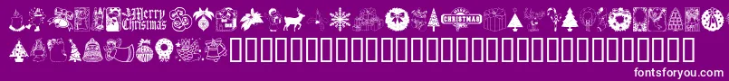 ChristmasTime Font – White Fonts on Purple Background