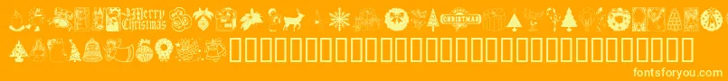 ChristmasTime Font – Yellow Fonts on Orange Background