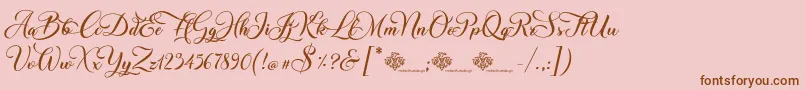 fuente ChristmasWish Calligraphy – Fuentes Marrones Sobre Fondo Rosa