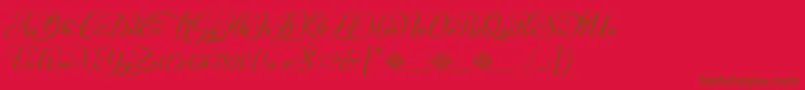 Police ChristmasWish Calligraphy – polices brunes sur fond rouge