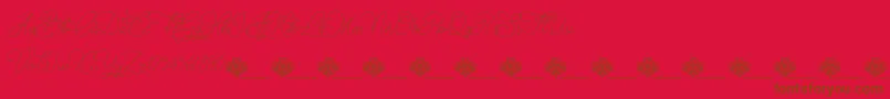 Weitere Informationen zur ChristmasWish monoline-Schriftart ChristmasWish monoline-Schriftart – Braune Schriften auf rotem Hintergrund
