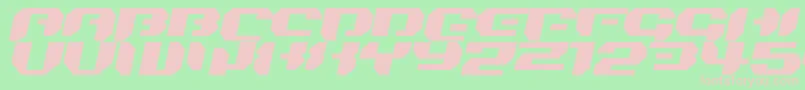 Bionic Kid Simple Slanted Font – Pink Fonts on Green Background