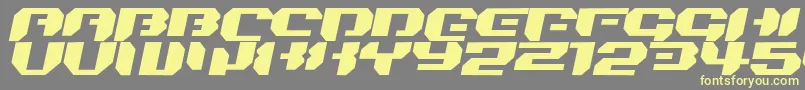 Bionic Kid Simple Slanted Font – Yellow Fonts on Gray Background