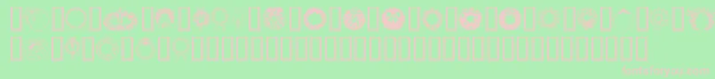 ChristmasWreath Font – Pink Fonts on Green Background
