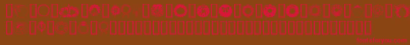 ChristmasWreath Font – Red Fonts on Brown Background