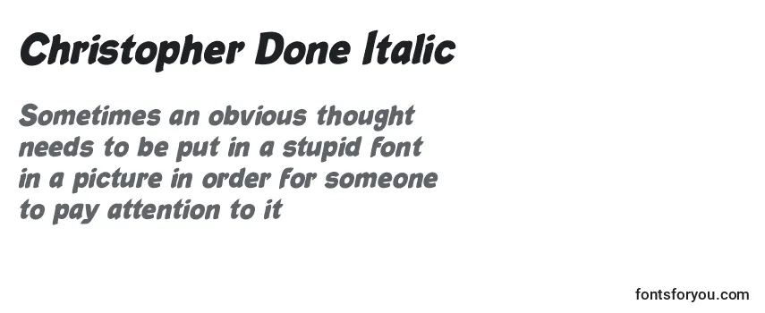 Review of the Christopher Done Italic Font