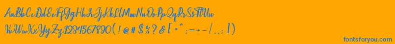 Christopher Font – Blue Fonts on Orange Background