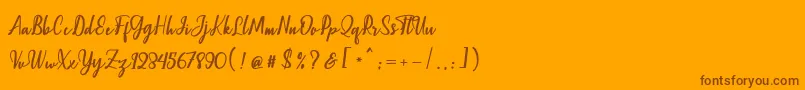 Christopher Font – Brown Fonts on Orange Background
