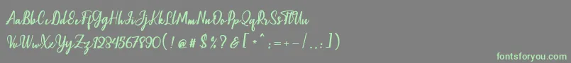 Christopher Font – Green Fonts on Gray Background