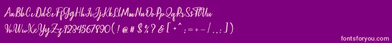 Christopher Font – Pink Fonts on Purple Background