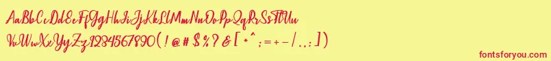 Christopher Font – Red Fonts on Yellow Background