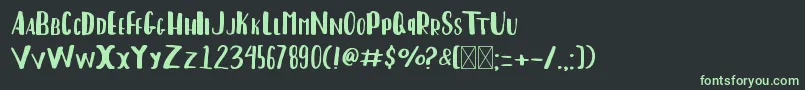 フォントChristTypeSans – 黒い背景に緑の文字
