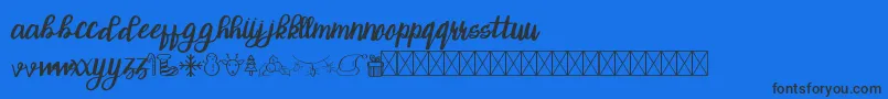 ChristTypeScript Font – Black Fonts on Blue Background