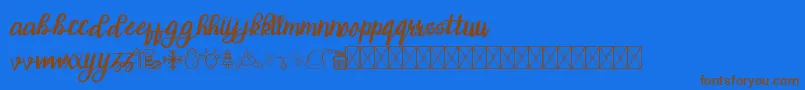 ChristTypeScript Font – Brown Fonts on Blue Background