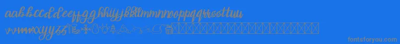 ChristTypeScript Font – Gray Fonts on Blue Background