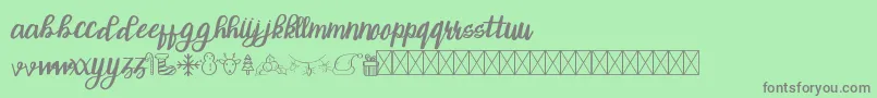 ChristTypeScript Font – Gray Fonts on Green Background