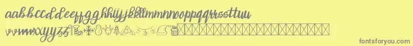 ChristTypeScript Font – Gray Fonts on Yellow Background