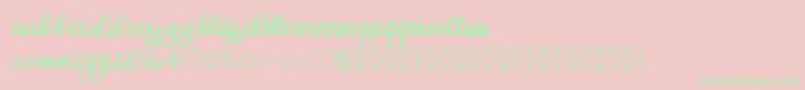 ChristTypeScript Font – Green Fonts on Pink Background