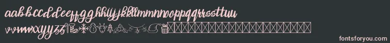 ChristTypeScript Font – Pink Fonts on Black Background