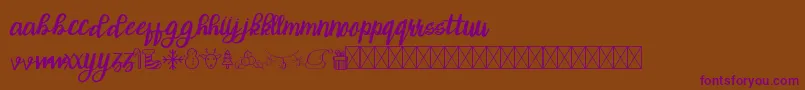 ChristTypeScript Font – Purple Fonts on Brown Background