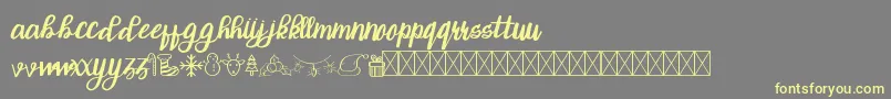 Weitere Informationen zur ChristTypeScript-Schriftart ChristTypeScript-Schriftart – Gelbe Schriften auf grauem Hintergrund