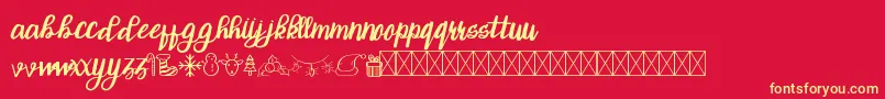 ChristTypeScript Font – Yellow Fonts on Red Background