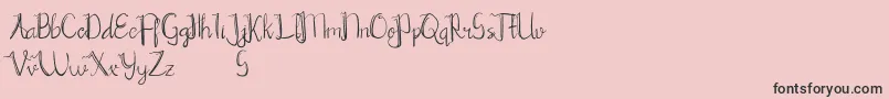 Chrisyard Font – Black Fonts on Pink Background