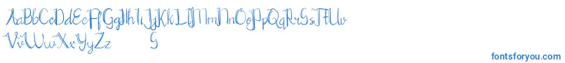 Chrisyard-Schriftart – Blaue Schriften