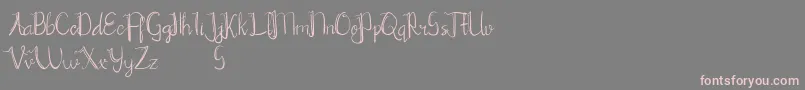 Chrisyard Font – Pink Fonts on Gray Background