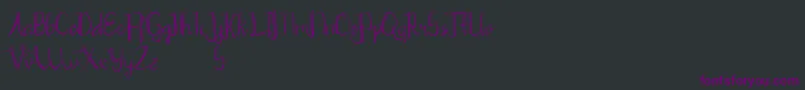 Chrisyard Font – Purple Fonts on Black Background