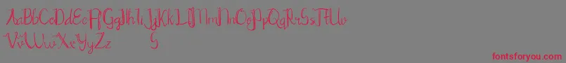 Chrisyard Font – Red Fonts on Gray Background