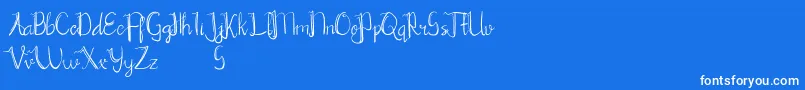 Chrisyard Font – White Fonts on Blue Background