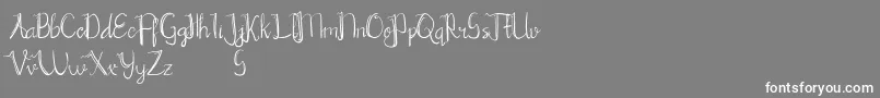 Chrisyard Font – White Fonts on Gray Background