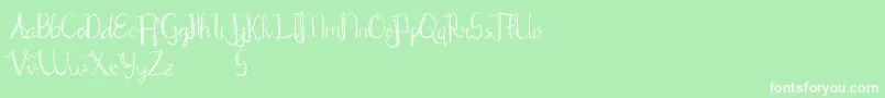 Chrisyard Font – White Fonts on Green Background