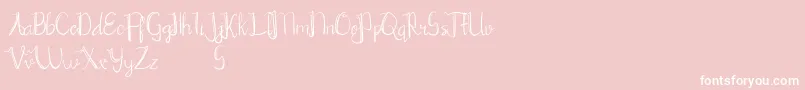 Chrisyard Font – White Fonts on Pink Background