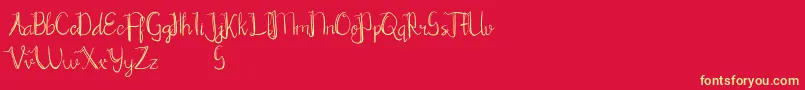 Chrisyard Font – Yellow Fonts on Red Background