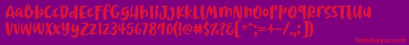 Chrisye Font by 7NTypes Font – Red Fonts on Purple Background