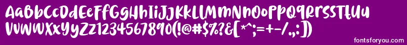 Chrisye Font by 7NTypes Font – White Fonts on Purple Background