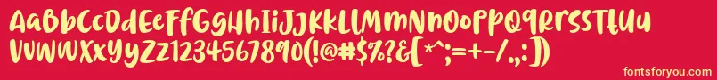 Chrisye Font by 7NTypes Font – Yellow Fonts on Red Background