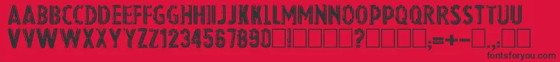 Chrom Font – Black Fonts on Red Background