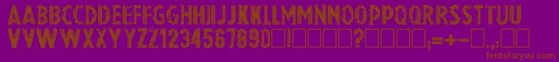 Chrom Font – Brown Fonts on Purple Background