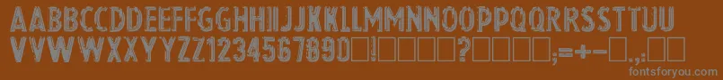 Chrom Font – Gray Fonts on Brown Background
