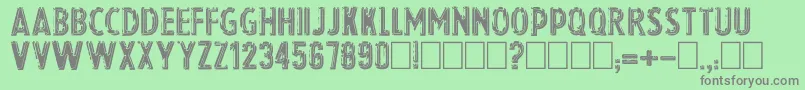 Chrom Font – Gray Fonts on Green Background