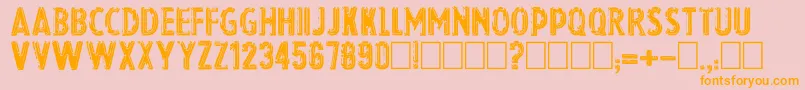 Chrom Font – Orange Fonts on Pink Background