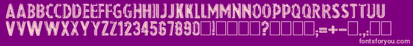 Chrom Font – Pink Fonts on Purple Background