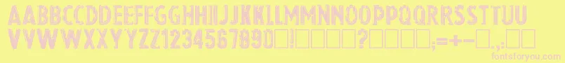 Chrom Font – Pink Fonts on Yellow Background