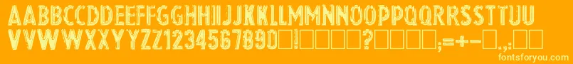 Chrom Font – Yellow Fonts on Orange Background