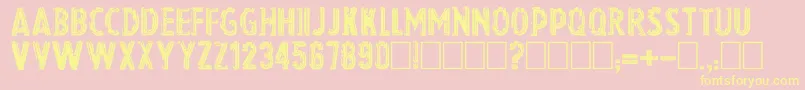 Chrom Font – Yellow Fonts on Pink Background