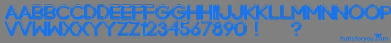 Chrome Normal-Schriftart – Blaue Schriften auf grauem Hintergrund